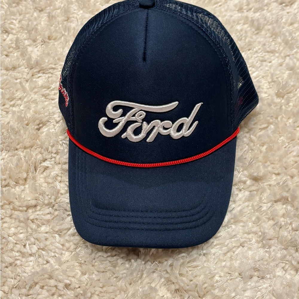 Ford - Atlanta Braves Dark Blue Mesh Cap with Red Stitching